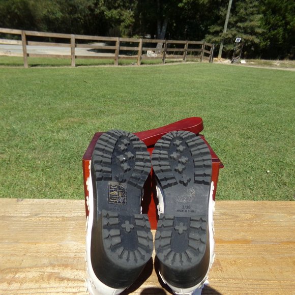 RARE Girls Women’s Topshop KIWI Flower Combat Boot, Leather Ladies 5.5 SEE DESC - Picture 5 of 7